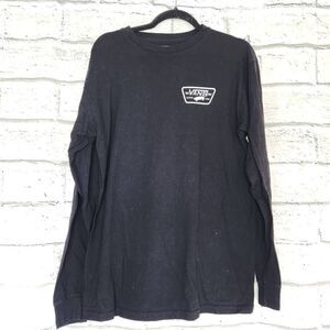 Vans Double Sided Graphic Print Classic Long Sleeve T Shirt Black Size Medium